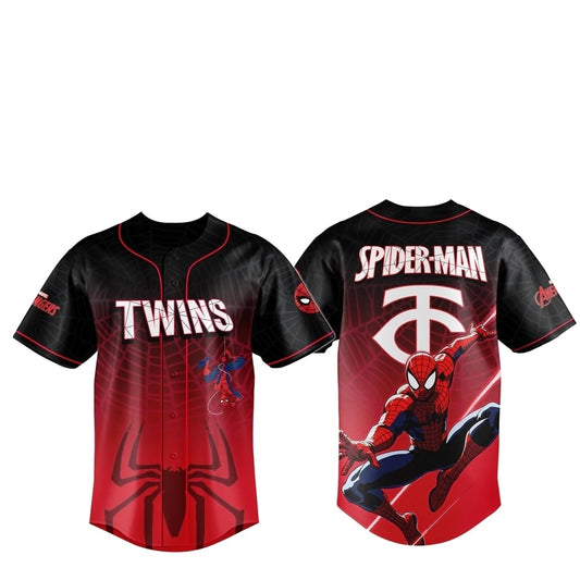 2025 Minnesota Twins Spider Man Night Baseball Jersey - Grishko.com