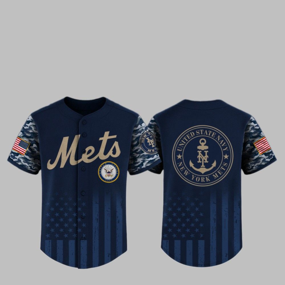 2025 NY Mets US Navy Appreciation Night Jersey - Grishko.com