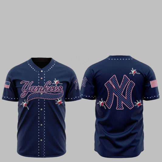 2025 NY Yankees Happy Independence Day Baseball Jersey - Grishko.com