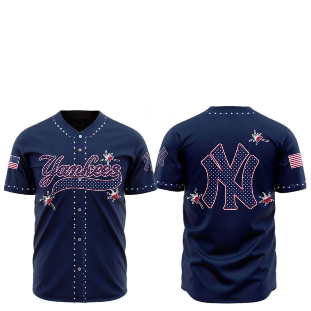 2025 NY Yankees Happy Independence Day Baseball Jersey - Grishko.com