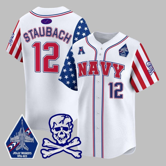 2025 Navy Staubach Fouth Of July Jersey - Grishko.com