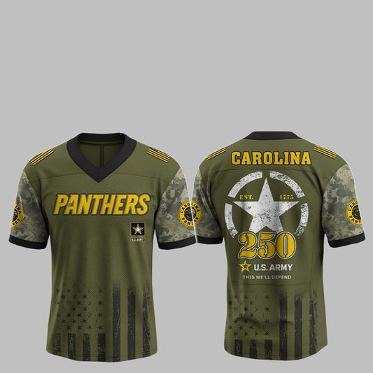 2025 Panthers 250th Anniversary US Army Jersey - Grishko.com