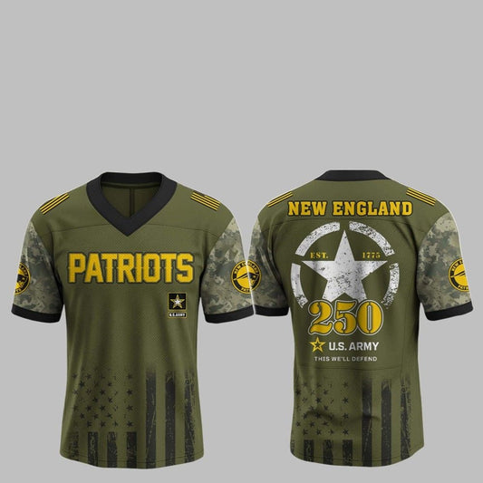 2025 Patriots 250th Anniversary US Army Jersey - Grishko.com