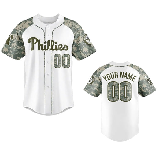 2025 Phillies Salute to Service Night Baseball Jersey - Grishko.com