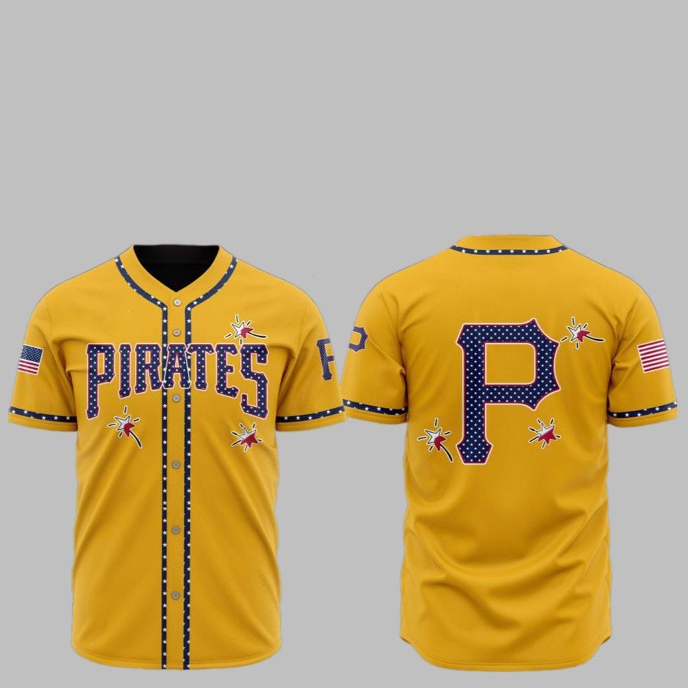 2025 Pittsburgh Pirates Happy Independence Day Baseball Jersey - Grishko.com