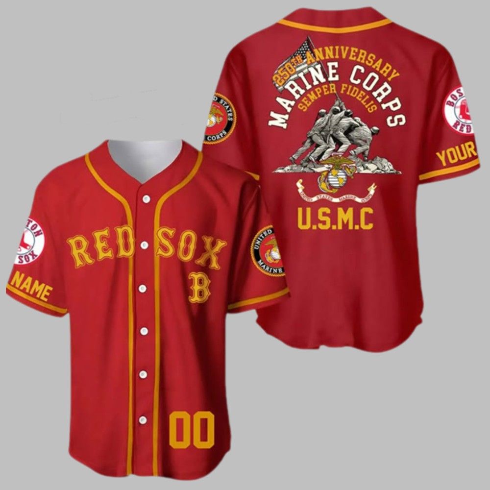 2025 Red Sox 250th Marine Corps Birthday Jersey - Grishko.com