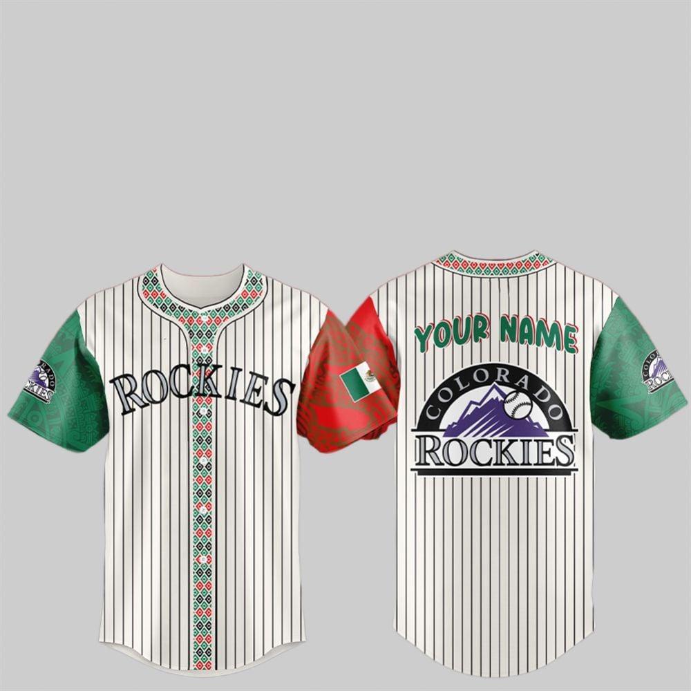 2025 Rockies Mexican Heritage Night Striped Jersey - Grishko.com