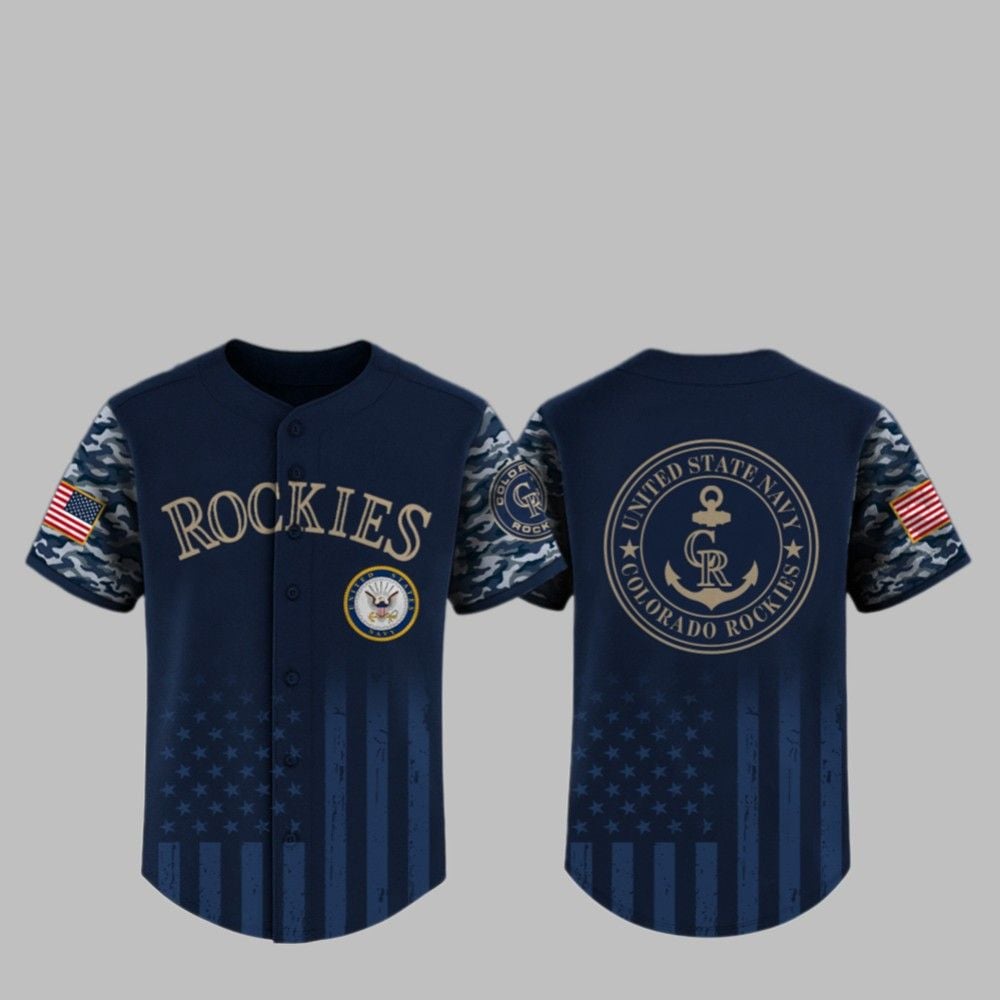 2025 Rockies US Navy Appreciation Night Jersey - Grishko.com