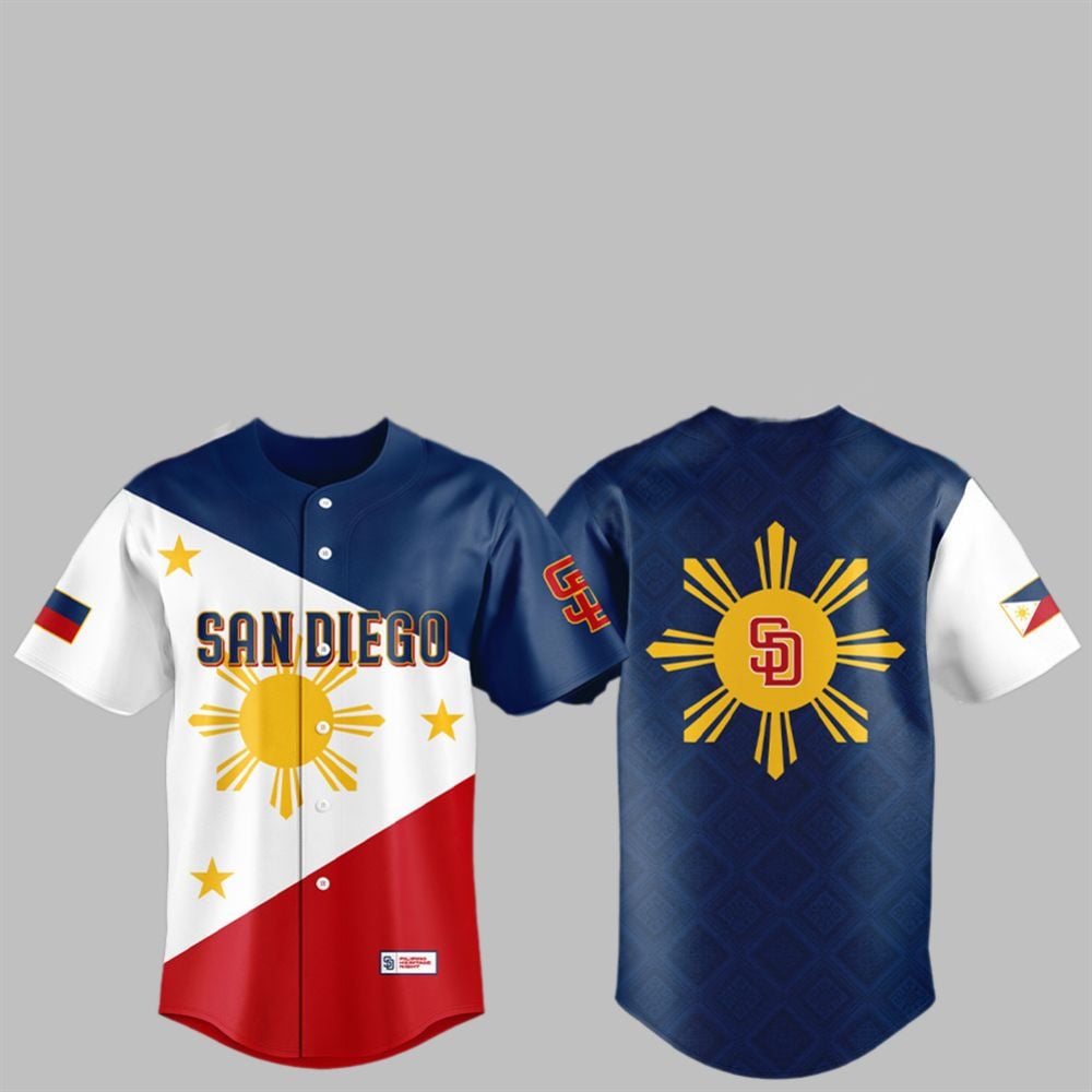 2025 SD Padres Celebrating Filipino Heritage Night Jersey - Grishko.com