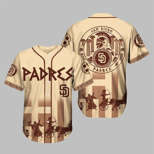 2025 SD Padres Greek Heritage Night Baseball Jersey - Grishko.com