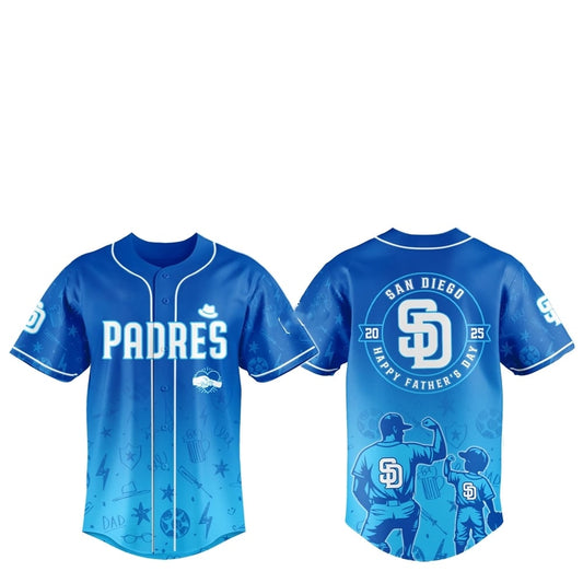 2025 SD Padres Happy Father Day Baseball Jersey Combo - Grishko.com