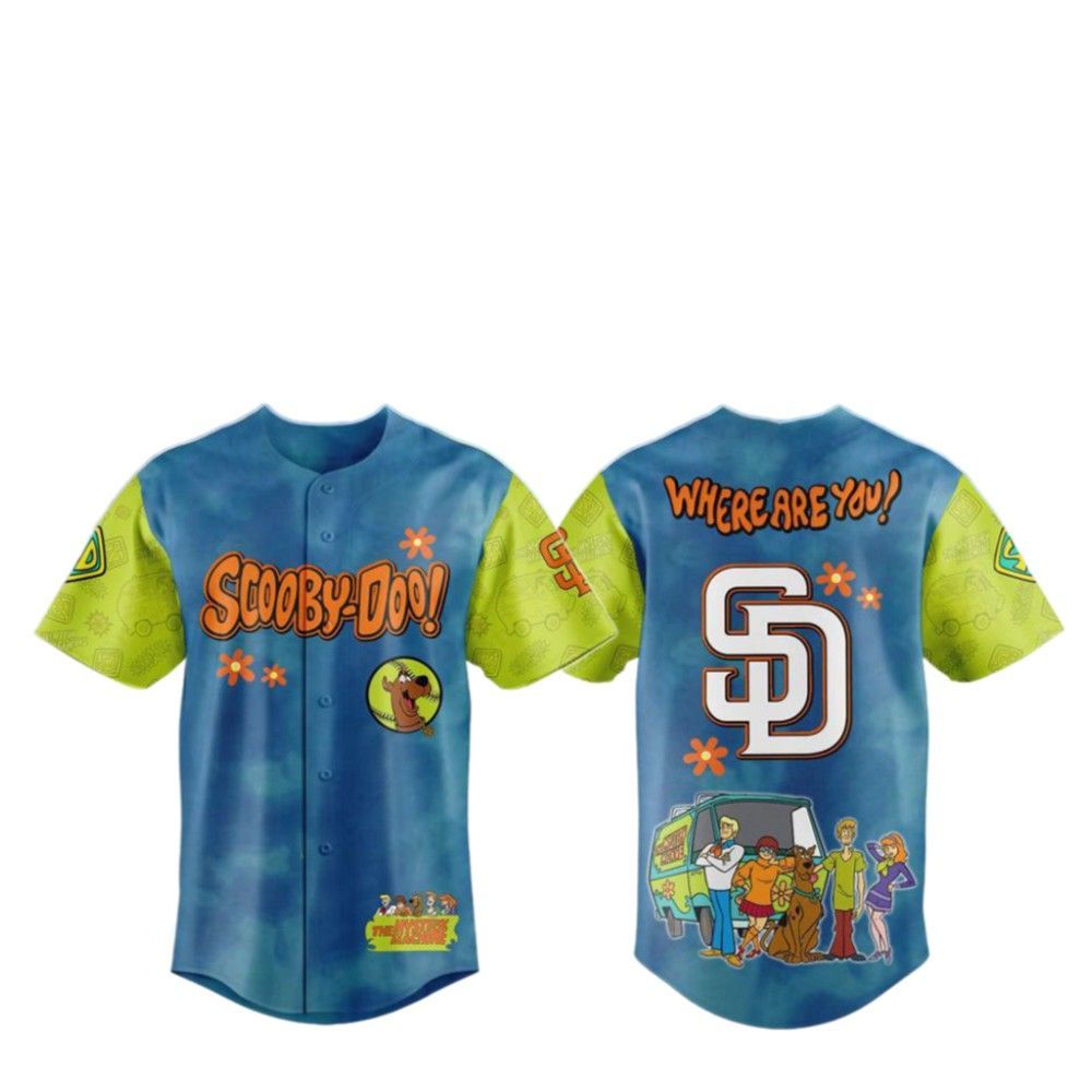 2025 SD Padres Scooby-Doo Baseball Jersey - Grishko.com