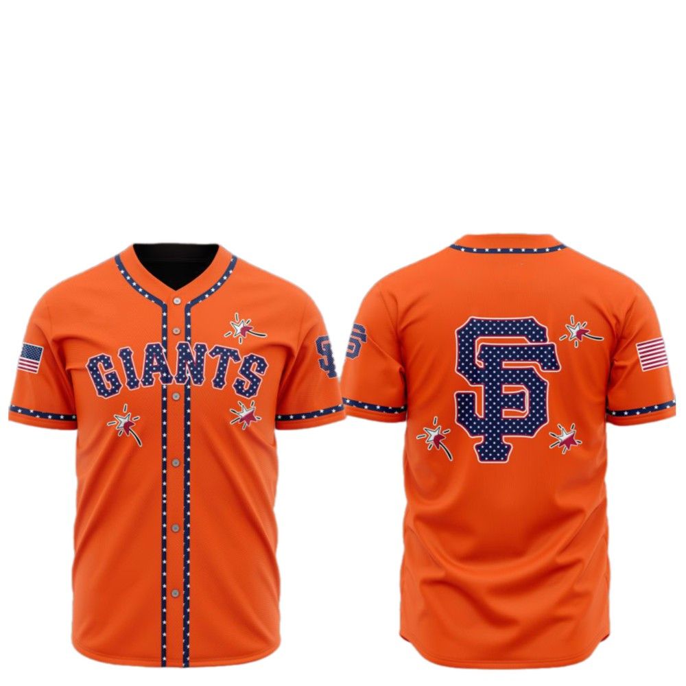 2025 SF Giants Happy Independence Day Baseball Jersey - Grishko.com