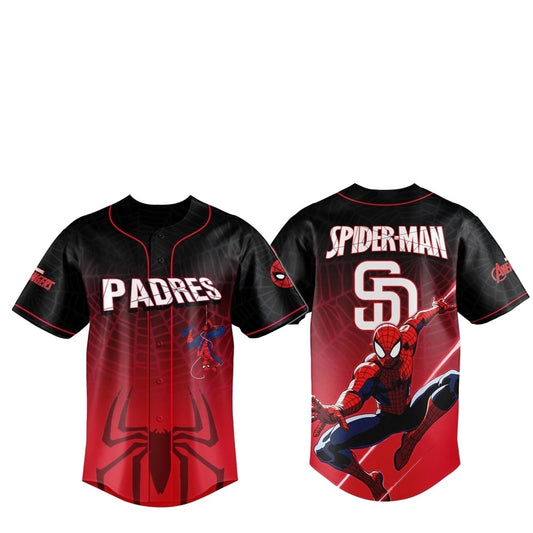 2025 San Diego Padres Spider Man Night Baseball Jersey - Grishko.com