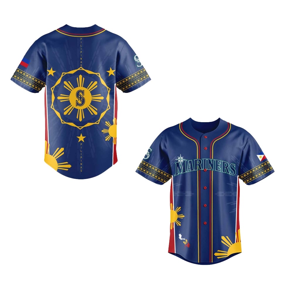 2025 Seattle Mariners Filipino Heritage Night Baseball Jersey Combo - Grishko.com