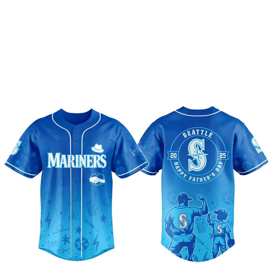 2025 Seattle Mariners Happy Father Day Baseball Jersey Combo - Grishko.com