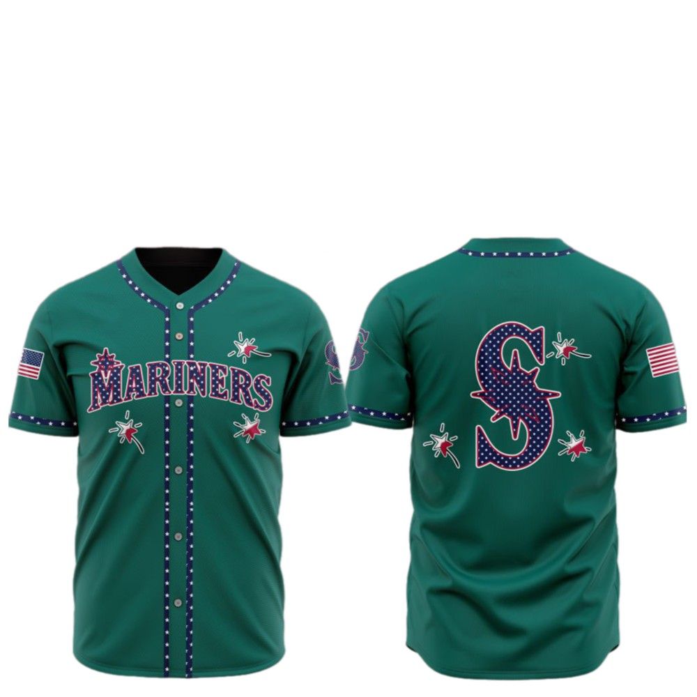 2025 Seattle Mariners Happy Independence Day Baseball Jersey - Grishko.com