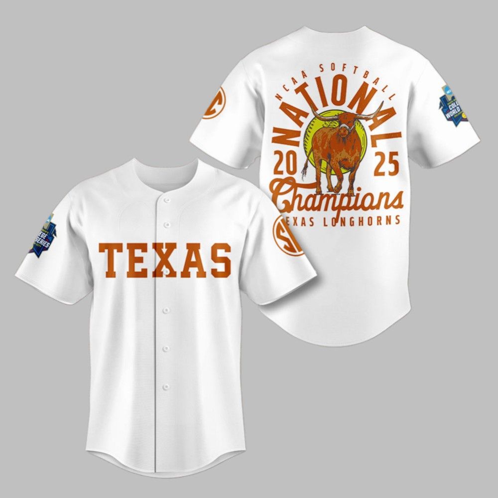 2025 Softball National Champions Longhorns Jersey - Grishko.com