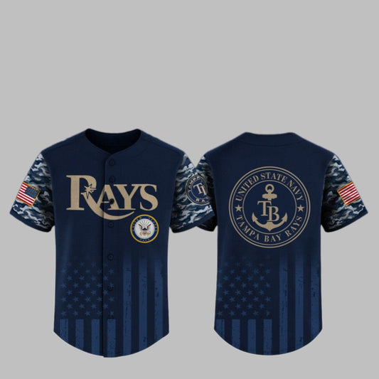 2025 TB Rays US Navy Appreciation Night Jersey - Grishko.com