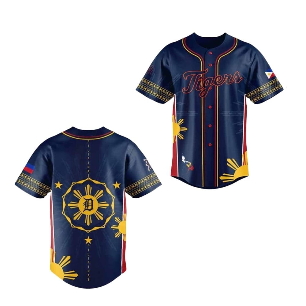 2025 Tigers Filipino Heritage Night Baseball Jersey - Grishko.com