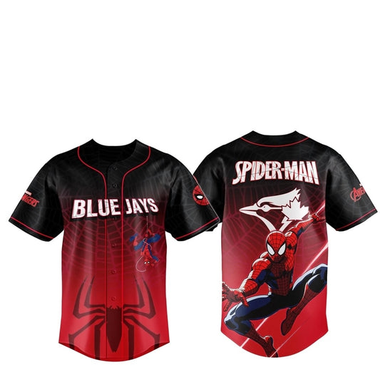 2025 Toronto Blue Jays Spider Man Night Baseball Jersey - Grishko.com