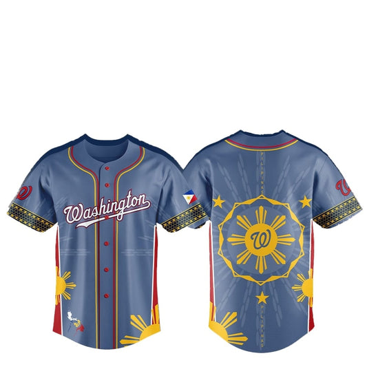 2025 Washington Nationals Filipino Heritage Night Jersey Combo - Grishko.com