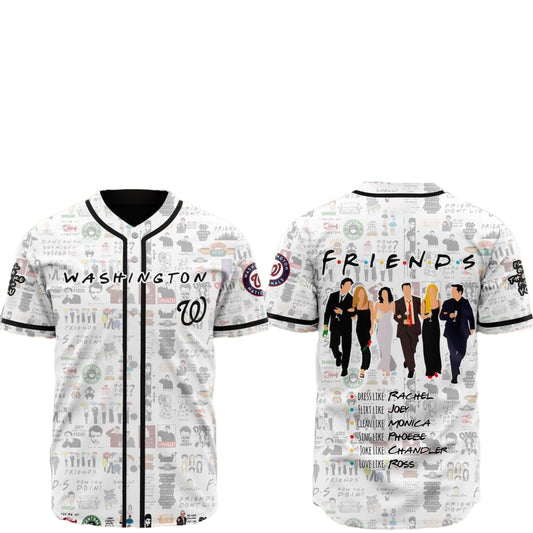 2025 Washington Nationals Friends Baseball Jersey - Grishko.com