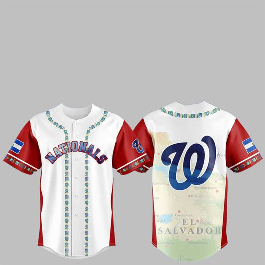 2025 Washington Nationals Salvadoran Heritage Jersey - Grishko.com