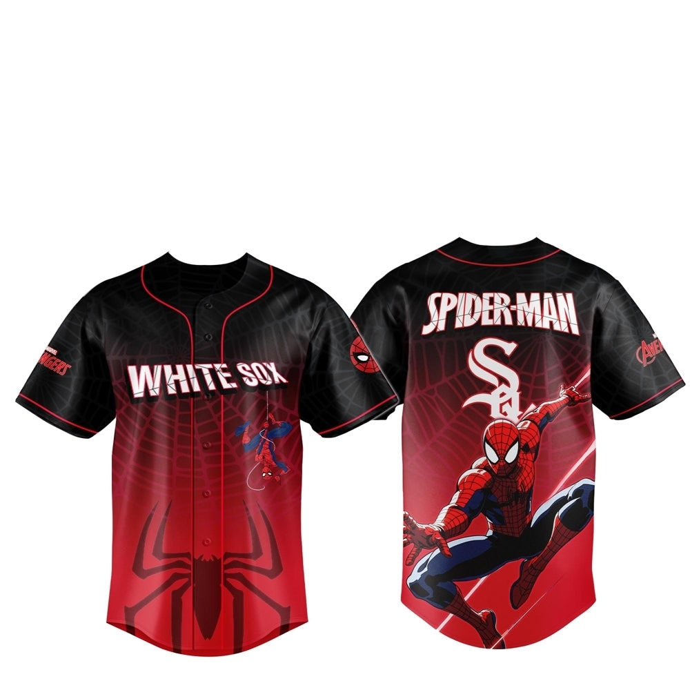 2025 White Sox Spider Man Night Baseball Jersey - Grishko.com