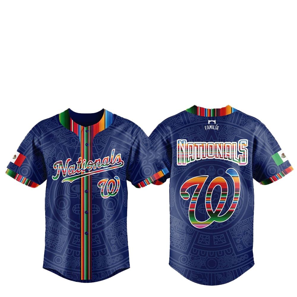2025 Washington Nationals Mexican Heritage Night Baseball Jersey Combo - Grishko.com