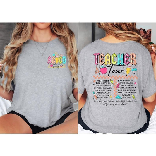 ABCD Teacher Tour Shirt, Back To School Tshirt, Funny Teacher Shirt, End of Year Shirt, Kindergarten Teacher T-shirt, Elementary School  T-shirt, sweater and Hoodie