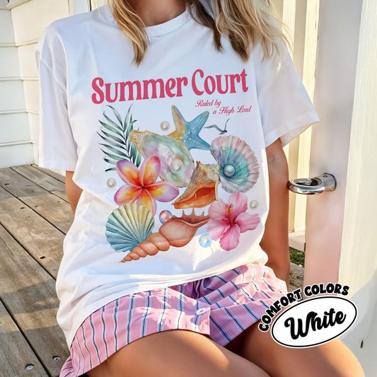 ACOTAR Summer Court Comfort Colors Shirt, High Lord Court Of Mist and Fury T Shirt, Summer Bookish Tee, Gift For Book Lover, Girls Trip Gift