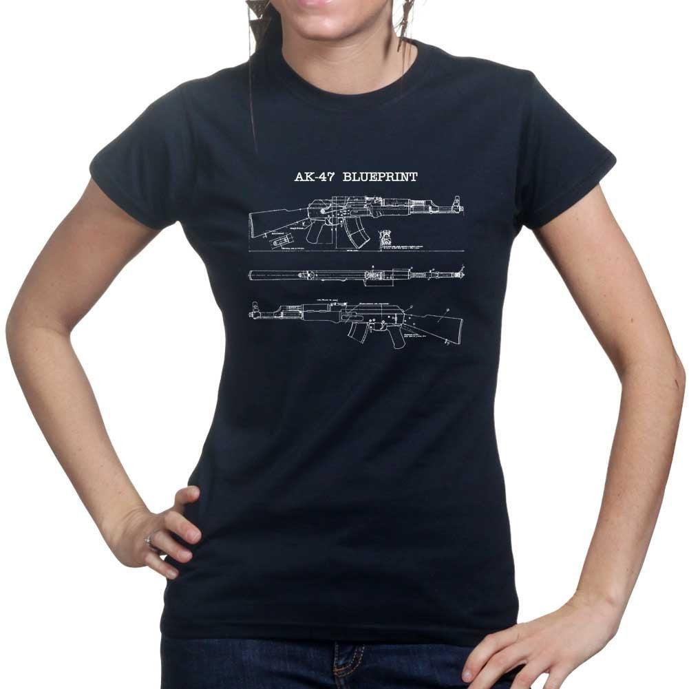 AK47 Blueprint Ladies T-shirt Style001