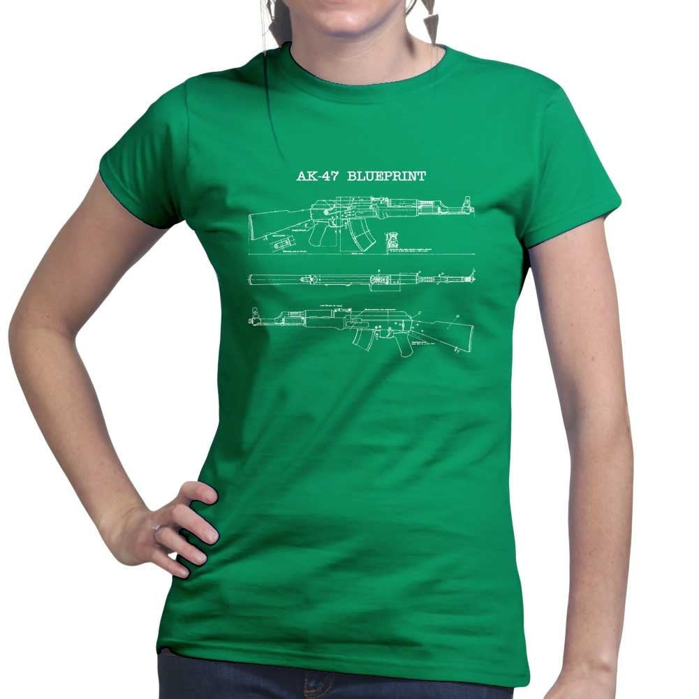 AK47 Blueprint Ladies T-shirt Style001