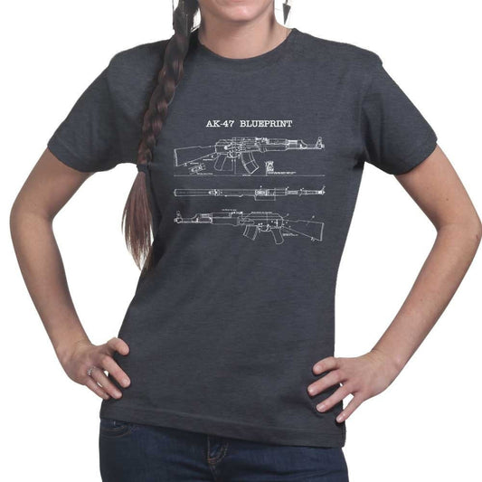 AK47 Blueprint Ladies T-shirt Style001