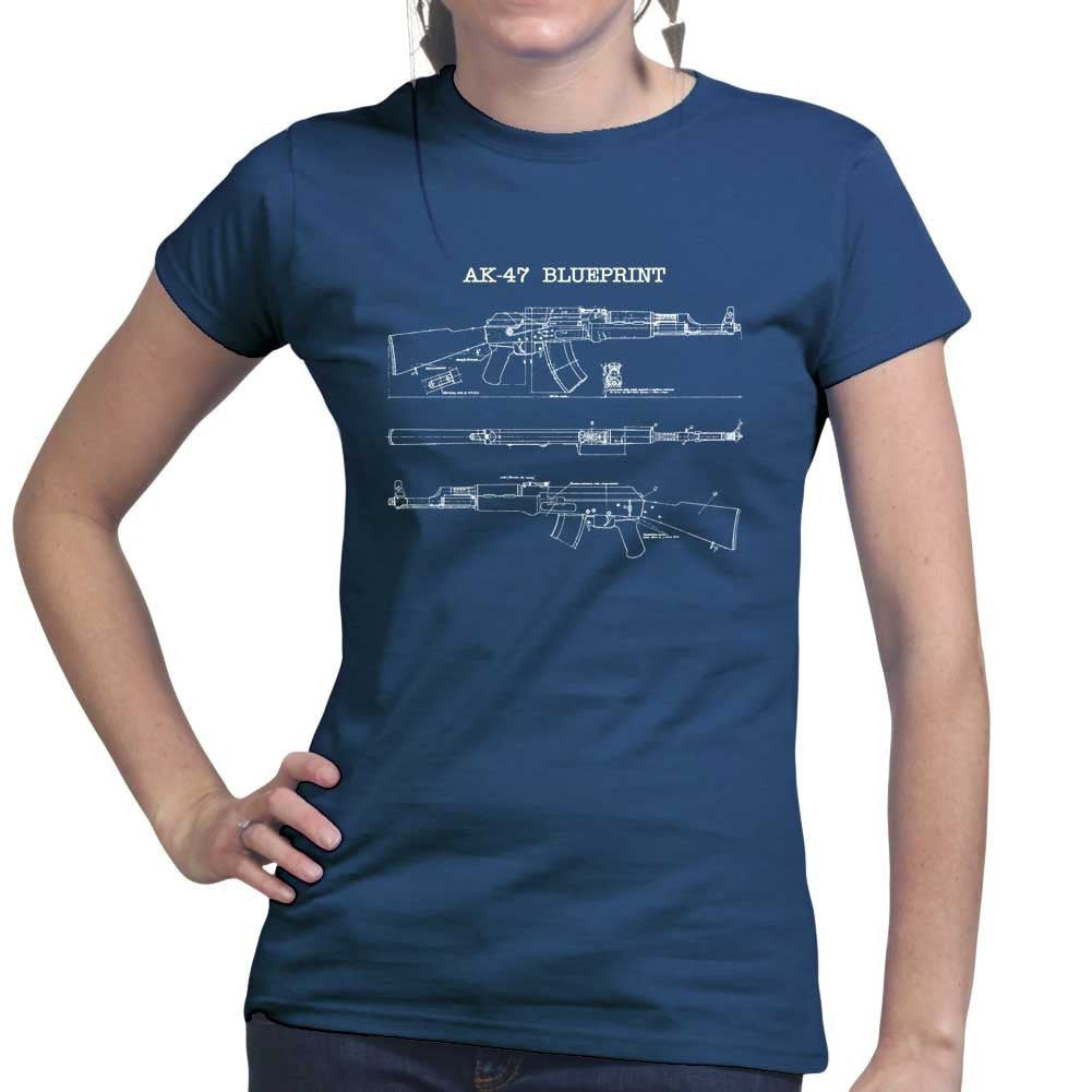 AK47 Blueprint Ladies T-shirt Style001