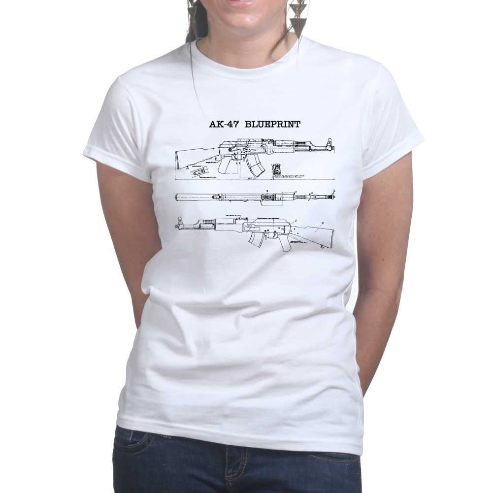 AK47 Blueprint Ladies T-shirt Style001