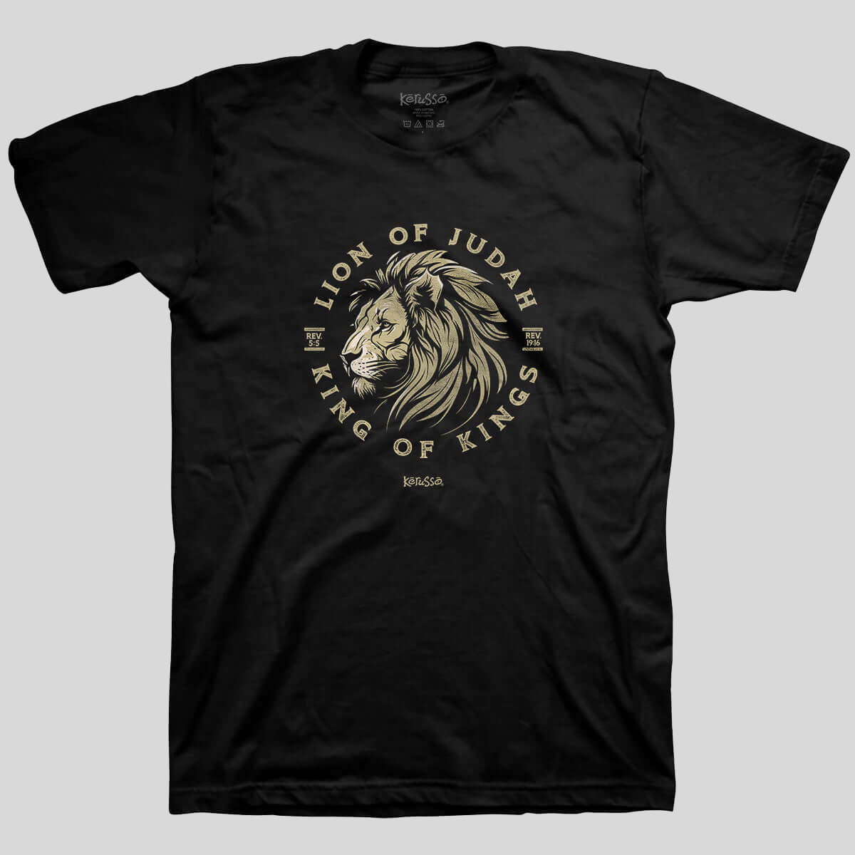 Kerusso Christian T-Shirt Lion Of Judah King Of Kings