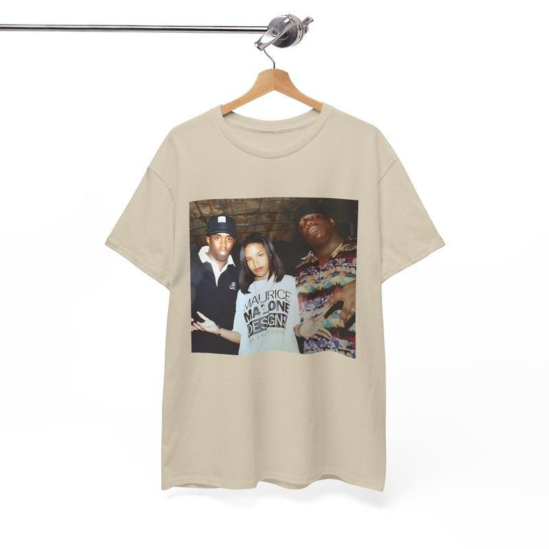 Aaliyah T-Shirt | Vintage 90s R&B Tee | Retro Hip Hop Music Shirt | Classic Concert Rap Merch | Streetwear Fashion Outfit for Fans Crewneck Cotton