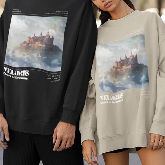 Acotar Crewneck OFFICIALLY LICENSED SJM Velaris Crewneck Court of Dreams House of Wind A Court of Thorns and Roses Night Court Acotar Merch