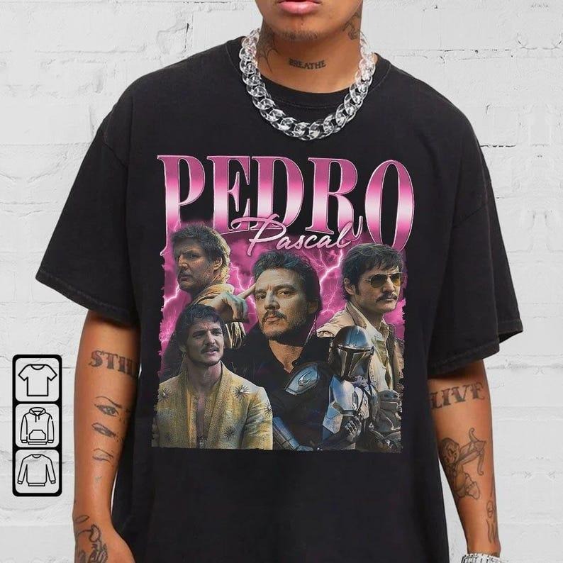 Actor Pedro Pascal Movie Shirt, Pedro Pascal Narcos Graphic Shirt, Pedro Pascal Vintage Unisex Gift