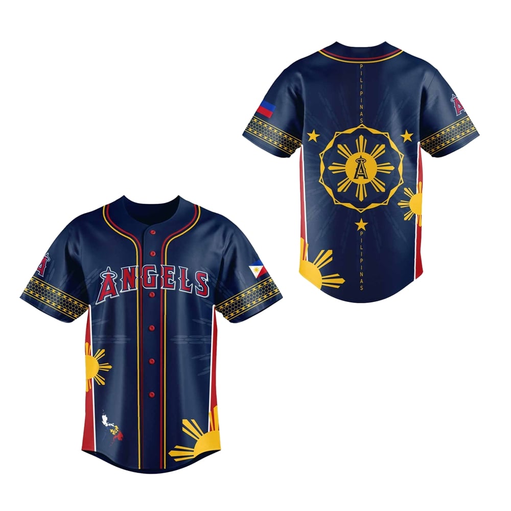 Angels Filipino Heritage Night Baseball Jersey 2025 - Grishko.com
