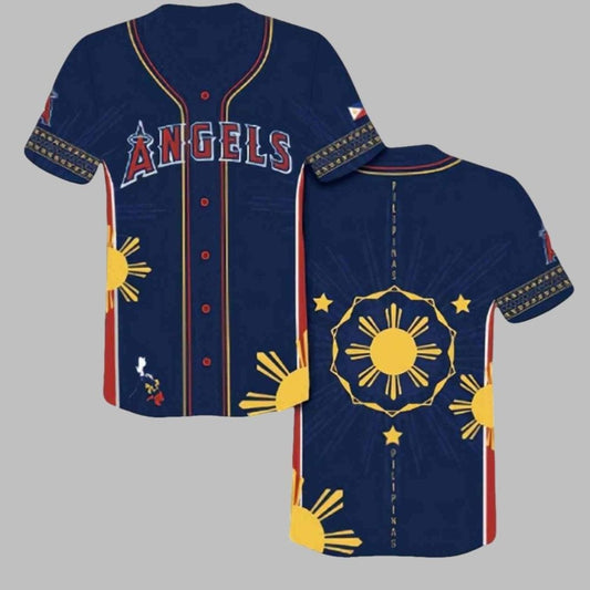 Angels Filipino Heritage Night Baseball Jersey Giveaway 2025 - Grishko.com