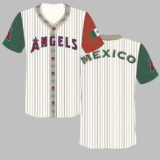 Angels Mexican Heritage Night Baseball Jersey 2025 Giveaway - Grishko.com