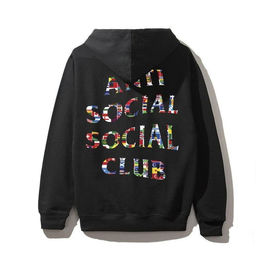 Anti Social Social Club Flag Black Hoodie (ASSW445) Men's Size S-XL