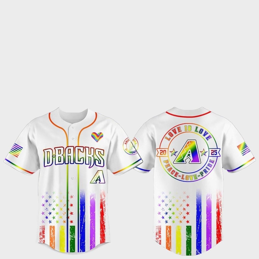 Arizona Diamondbacks Pride Month Love Is Love 2025 Jersey - Grishko.com