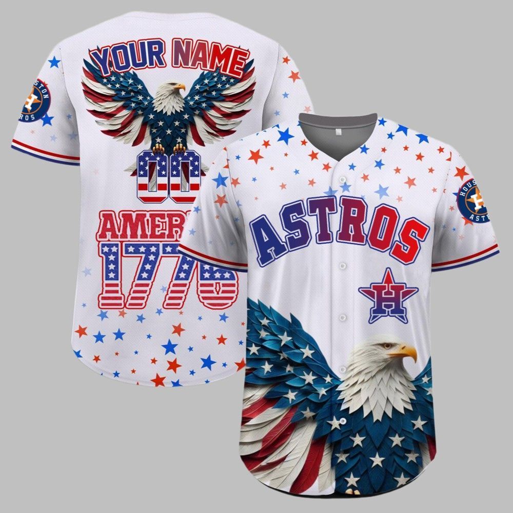 Astros Independence Day Baseball Jersey 2025 - Grishko.com
