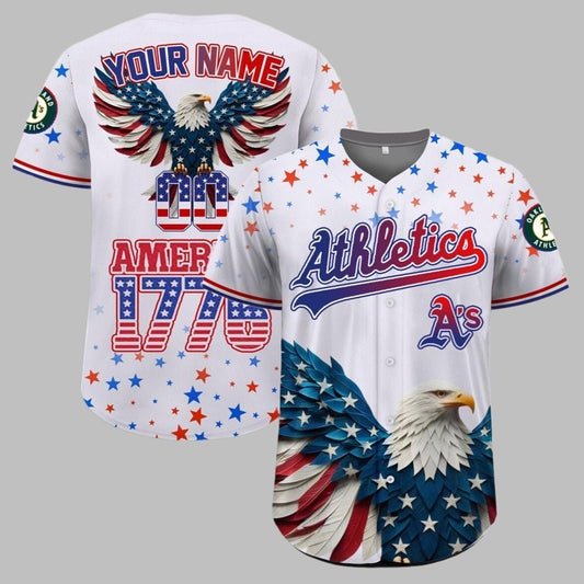 Athletics Independence Day Baseball Jersey 2025 - Grishko.com