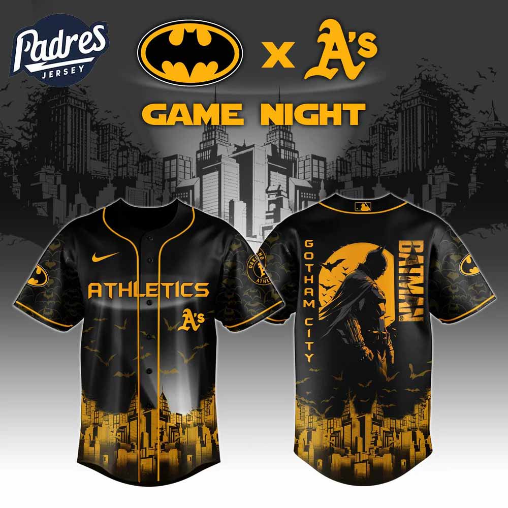 Athletics x DC Batman Game Night Jersey 2025 - Padres Jersey Oasis: Elevate Your Baseball Style Game