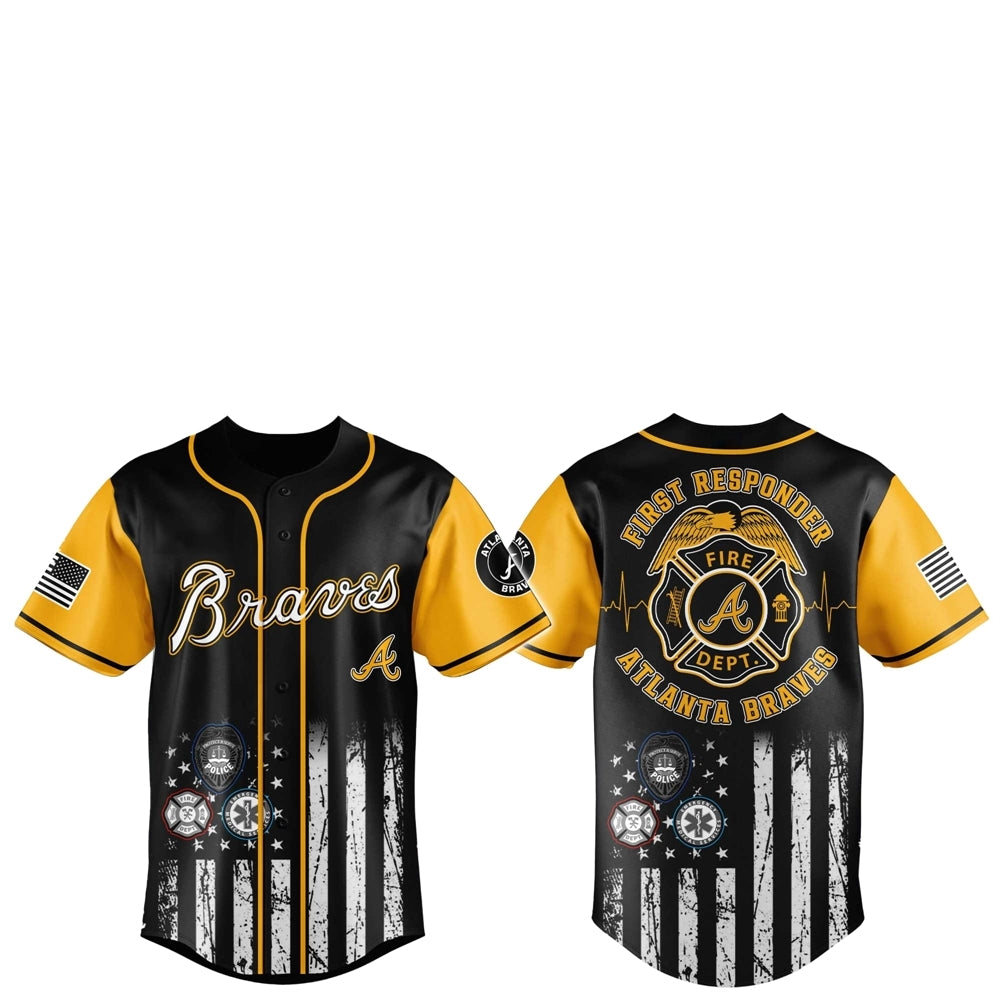 Atlanta Braves First Responders 2025 Baseball Jersey Jogger Hat - Grishko.com